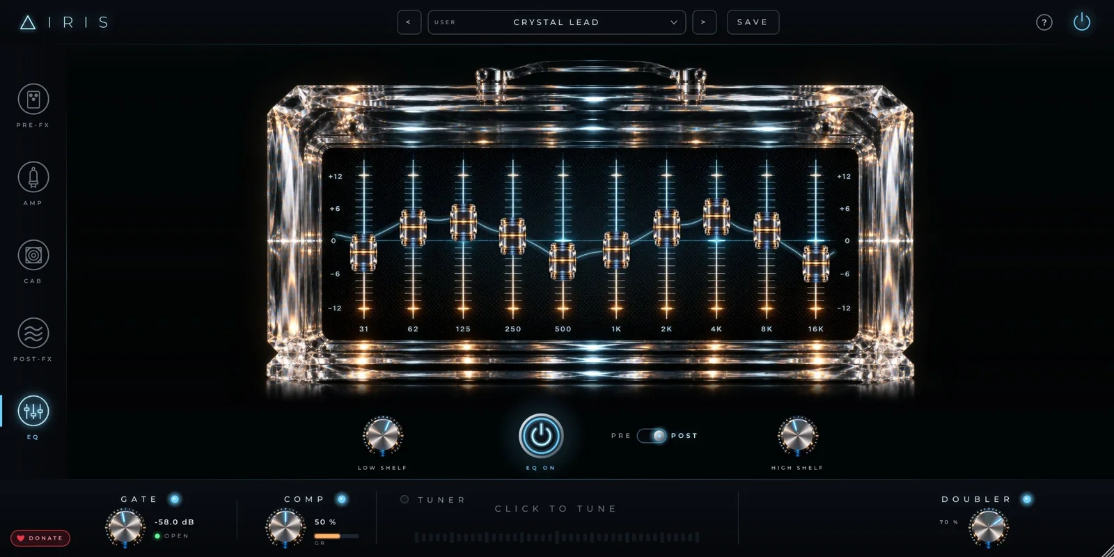 IRIS AMP EQ: 10-band graphic EQ